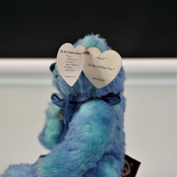 1993 TY Beanie Babies Azure Bear I am Blue Without You Vintage Retired w Tags - Picture 3 of 5